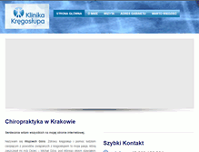 Tablet Screenshot of klinikakregoslupa.pl